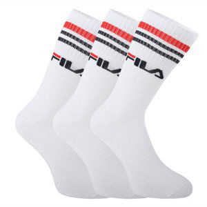 FILA-F9090 SOCKS LIFESTYLE PLAIN 3 PACK-300 WHITE Biela 43/46