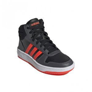 ADIDAS-Hoops 2.0 Mid core black/solar red/grey six Čierna 34