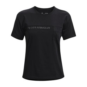 UNDER ARMOUR-Live Pocket Mesh Graphic SS-BLK Čierna S