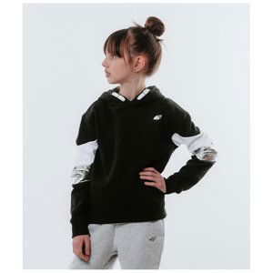 4F-GIRLS SWEATSHIRT JBLD005A-20S-DEEP BLACK Čierna 152