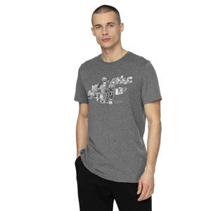 4F-MENS T-SHIRTS H4Z21-TSM012-24M-MIDDLE GREY MELANGE Šedá M