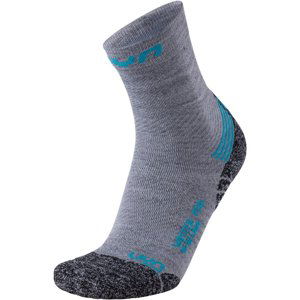 UYN-S100079 LADYS RUNNING SOCKS, G435 LT.GREY/TURQUISE Šedá 41/42