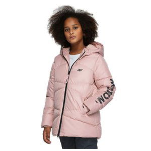 4F-GIRLS JACKET JKUDP002-56S-LIGHT PINK Ružová 152