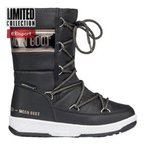 MOON BOOT-Girl Quilted WP black/copper Čierna 35