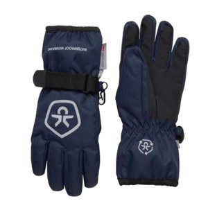 COLOR KIDS-Gloves, waterproof, total eclipse Modrá 116/128