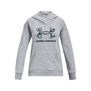 UNDER ARMOUR-Rival Logo Hoodie-GRY 035 Šedá 149/160