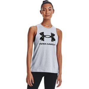 UNDER ARMOUR-Live Sportstyle Graphic Tank-GRY Šedá L