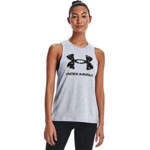UNDER ARMOUR-Live Sportstyle Graphic Tank-GRY Šedá S