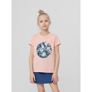 4F-GIRLS T-SHIRT JTSD006-65S-PALE CORAL Oranžová 164