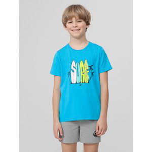 4F-BOYS T-SHIRT JTSM009-33S-BLUE Modrá 140