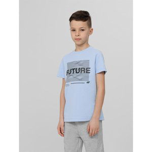 4F-BOYS T-SHIRT JTSM006-34S-LIGHT BLUE Modrá 140