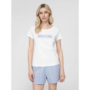 4F-WOMENS T-SHIRT TSD042-10S-WHITE Biela XS