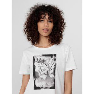 4F-WOMENS T-SHIRT TSD039-10S-WHITE Biela L