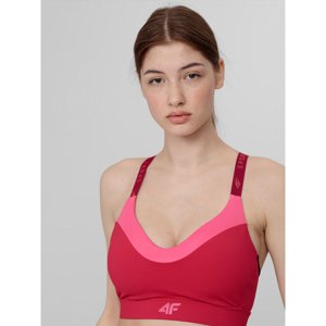 4F-SPORTS BRA STAD015-61S-DARK RED Červená S