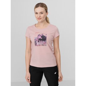 4F-WOMENS T-SHIRT TSD060-56S-LIGHT PINK Ružová L