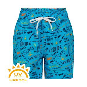 COLOR KIDS-Swim shorts short AOP-cyan blue Modrá 140