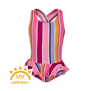 COLOR KIDS-Swimsuit w. skirt-cotton candy Ružová 140