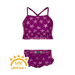 COLOR KIDS-Bikini w. frills-festival fuchsia Fialová 128