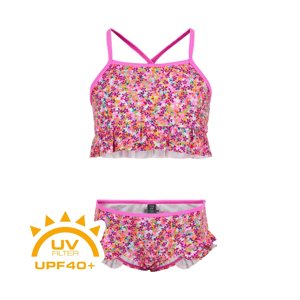 COLOR KIDS-Bikini w. frills-sugar pink Ružová 104