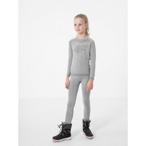 4F JUNIOR-GIRLS SEAMLESS UNDERWEAR JBIDB001-27M-COLD LIGHT GREY Šedá 152/158