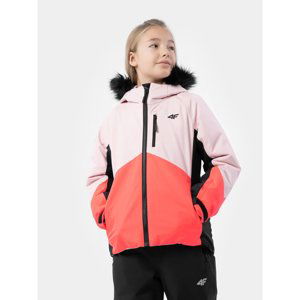 4F-GIRLS SKI JACKET JKUDN003-56S-LIGHT PINK Ružová 146