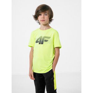 4F-BOYS FUNCTIONAL T-SHIRT JTSMF001-45S-CANARY GREEN Zelená 146/152