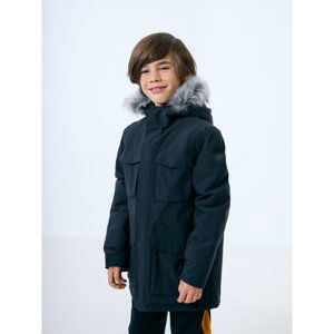 4F-BOYS JACKET JKUM001-20S-DEEP BLACK Čierna 152