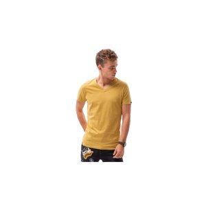 OMBRE-T-shirt SS-S1369-V8-MUSTARD Žltá S