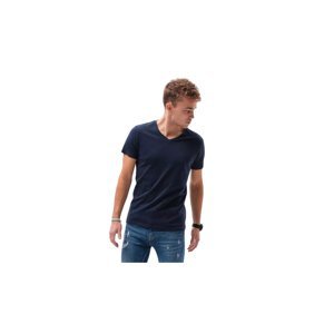 OMBRE-T-shirt SS-S1369-V2-NAVY Modrá L