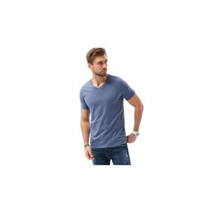 OMBRE-T-shirt SS-S1369-V18-BLUE/MELANGE Modrá XL