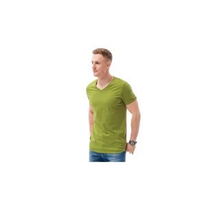 OMBRE-T-shirt SS-S1369-V10-OLIVE Zelená L