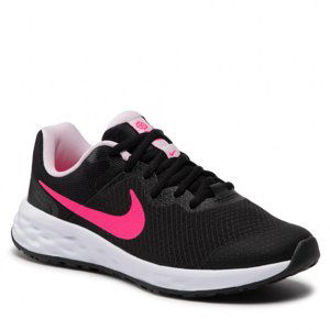 NIKE-Revolution 6 black/pink foam/hyper pink Čierna 38,5