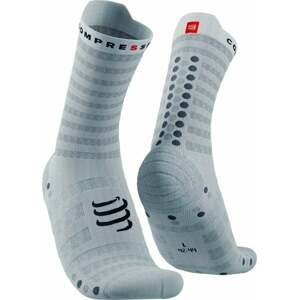 Compressport Pro Racing Socks v4.0 Ultralight Run High White/Alloy T1 Bežecké ponožky