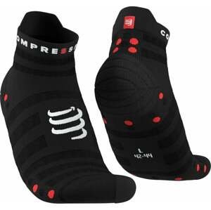 Compressport Pro Racing Socks v4.0 Ultralight Run Low Black/Red T3 Bežecké ponožky