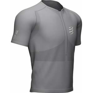 Compressport Trail Half-Zip Fitted SS Top Alloy S Bežecké tričko s krátkym rukávom