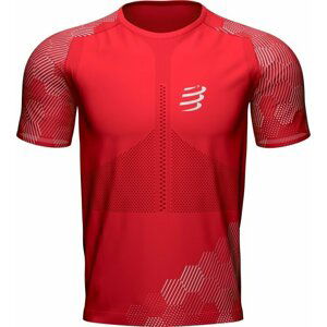 Compressport Racing SS Tshirt M Red/White XL Bežecké tričko s krátkym rukávom