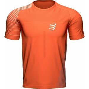 Compressport Performance SS Tshirt M Orangeade/Fjord Blue S Bežecké tričko s krátkym rukávom