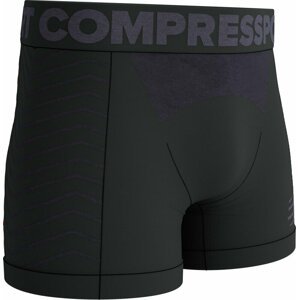 Compressport Seamless Boxer M Black/Grey S Bežecká spodná bielizeň