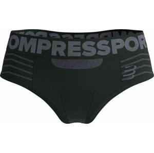 Compressport Seamless Boxer W Black/Grey XS Bežecká spodná bielizeň