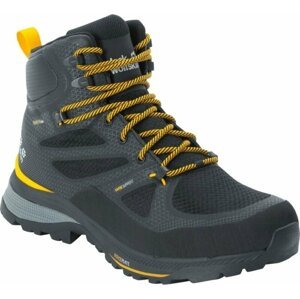 Jack Wolfskin Pánske outdoorové topánky Force Striker Texapore Mid Black/Burly Yellow XT 40