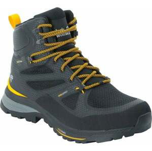 Jack Wolfskin Pánske outdoorové topánky Force Striker Texapore Mid Black/Burly Yellow XT 42