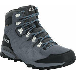 Jack Wolfskin Pánske outdoorové topánky Refugio Texapore Mid Grey/Black 44,5