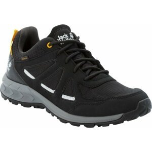 Jack Wolfskin Pánske outdoorové topánky Woodland 2 Texapore Low Black/Burly Yellow XT 40,5