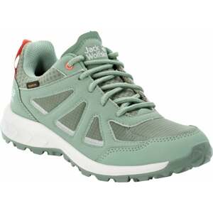 Jack Wolfskin Dámske outdoorové topánky Woodland 2 Texapore Low W Light Green/White 35,5