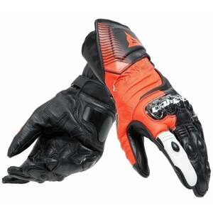 Dainese Carbon 4 Long Black/Fluo Red/White S Rukavice