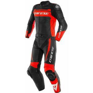 Dainese Mistel 2Pcs Black Matt/Fluo Red 52 Dvojdielna moto kombinéza