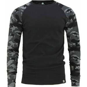 Bula Camo Merino Wool Crew Dark Grey S Pánske termoprádlo