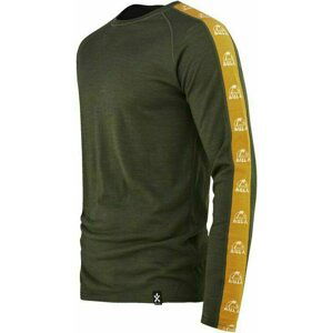 Bula Pánske termoprádlo Tape Merino Wool Crew Dark Olive S