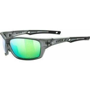 UVEX Sportstyle 232 Polarized Smoke Mat/Mirror Green Cyklistické okuliare