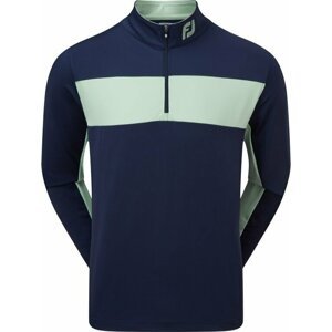 Footjoy Engineered Chest Stripe Chill-Out Mens Midlayer Navy/Sage L